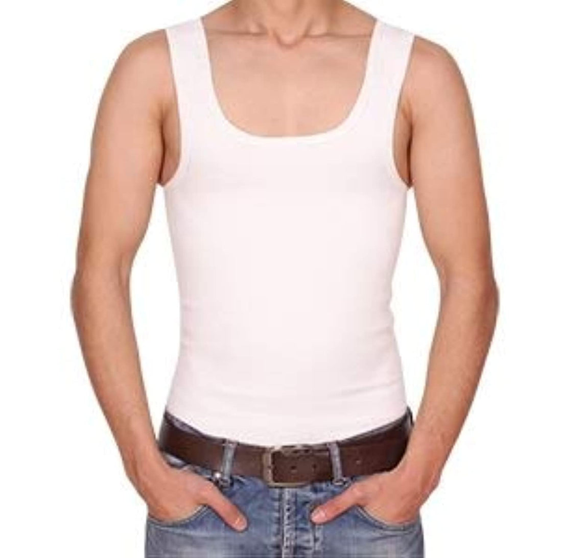 Men's Firming Body Corset (White, 110kg-120kg, XXXL)