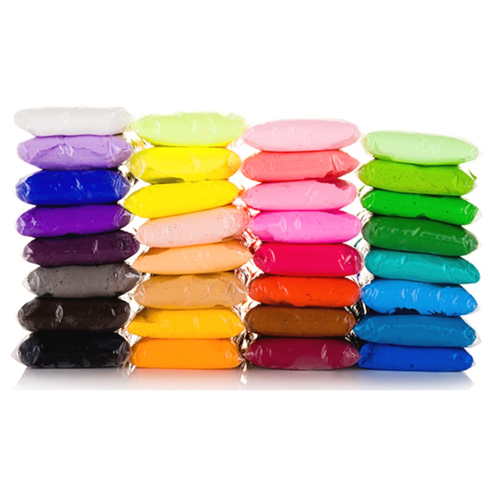 Beauenty 36 Colors Air Dry Clay Tool fitting suit, Soft & Stretchy DIY Molding Clay with Tools,Creative DIY Arts for Kids Gift (C1)