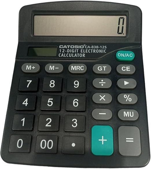 Calculator/Solar & Stones/Crystal Clear Display/Large Numbers/Strong Metal Body / 12 Digits/Catosio,Kadio,Kenko and Dexin Electronic Calculator