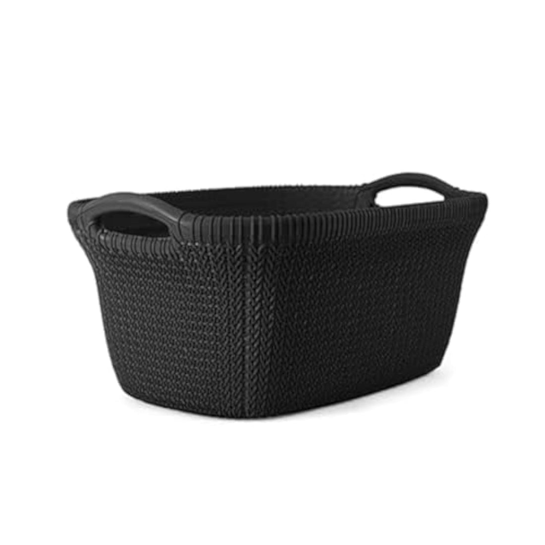 El Helal & Star and Golden Laundry Basket Palm Oval Black