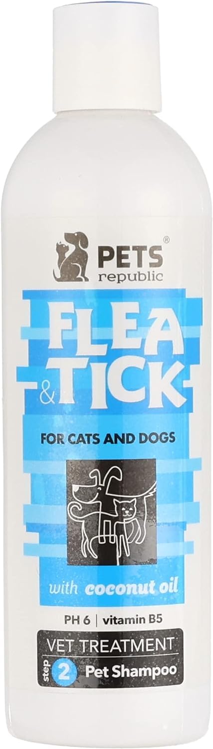 Pets Republic Flea and Tick Shampoo for Dogs and Cats 500 ml - Blue