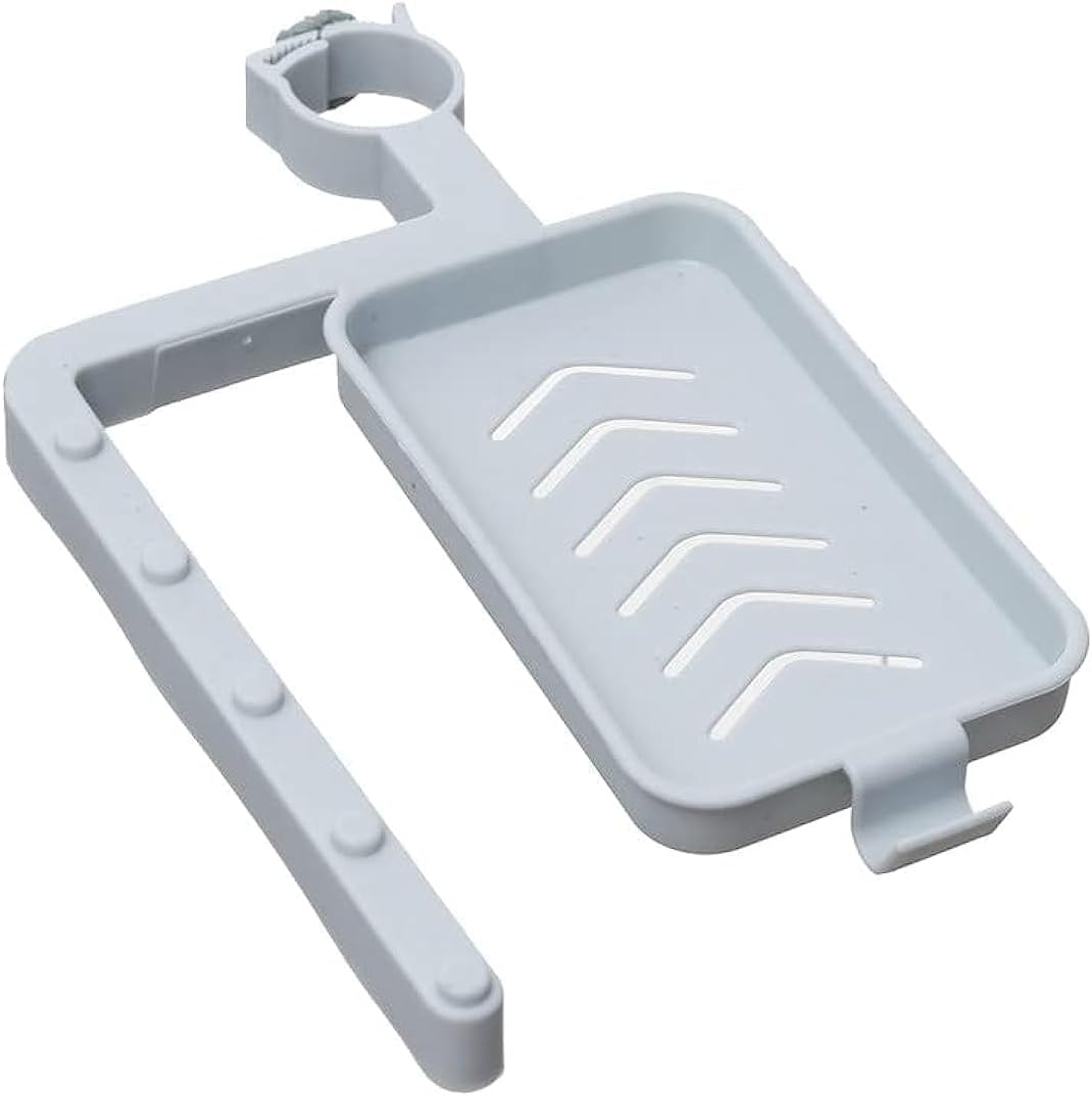 Dollar Shower Caddy for Soap and Loofah with Hanging Hook, Waterproof Plastic Shower Caddy with Drain Holes, Easy Installation on Shower Rod for Household Items Import