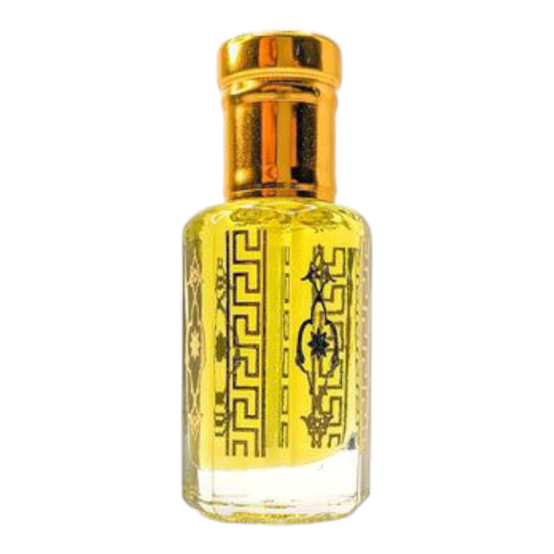 MUSK KHMIRA TRADITIONAL PERFUME, GOLD DECORATED BOTTLE, ORIGINAL EASTERN SCENT (12 GM, V