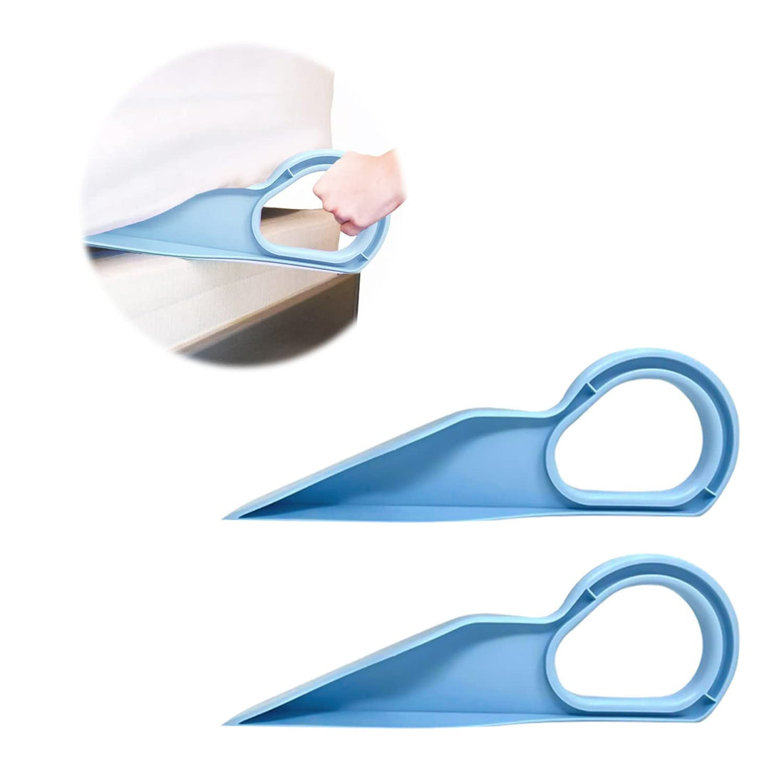 2 Piece Mattress Lifter, Ergonomic Mattress Wedge Lifter, Mattress Wedge Lifter, Bedding, Simple Lay Sheet Mattress Tool, Back Pain Relief, Reusable
