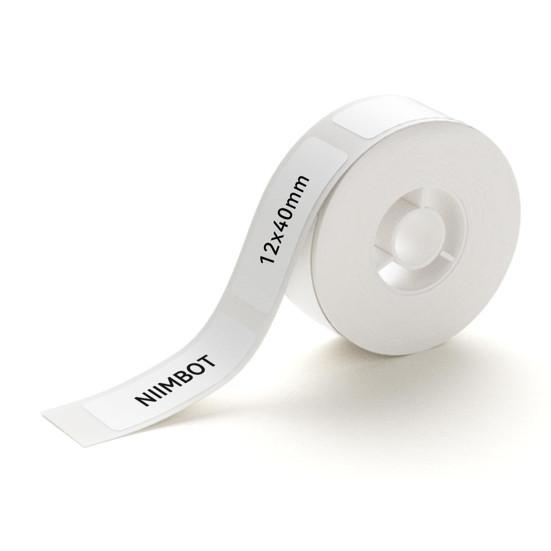 Label Maker Tape for NIIMBOT D11/D110/D101 Label Maker, 12 x 40 mm (0.47'' x 1.57'')-160 Tapes/Roll for Home Office Labeling Tape Replacement, White