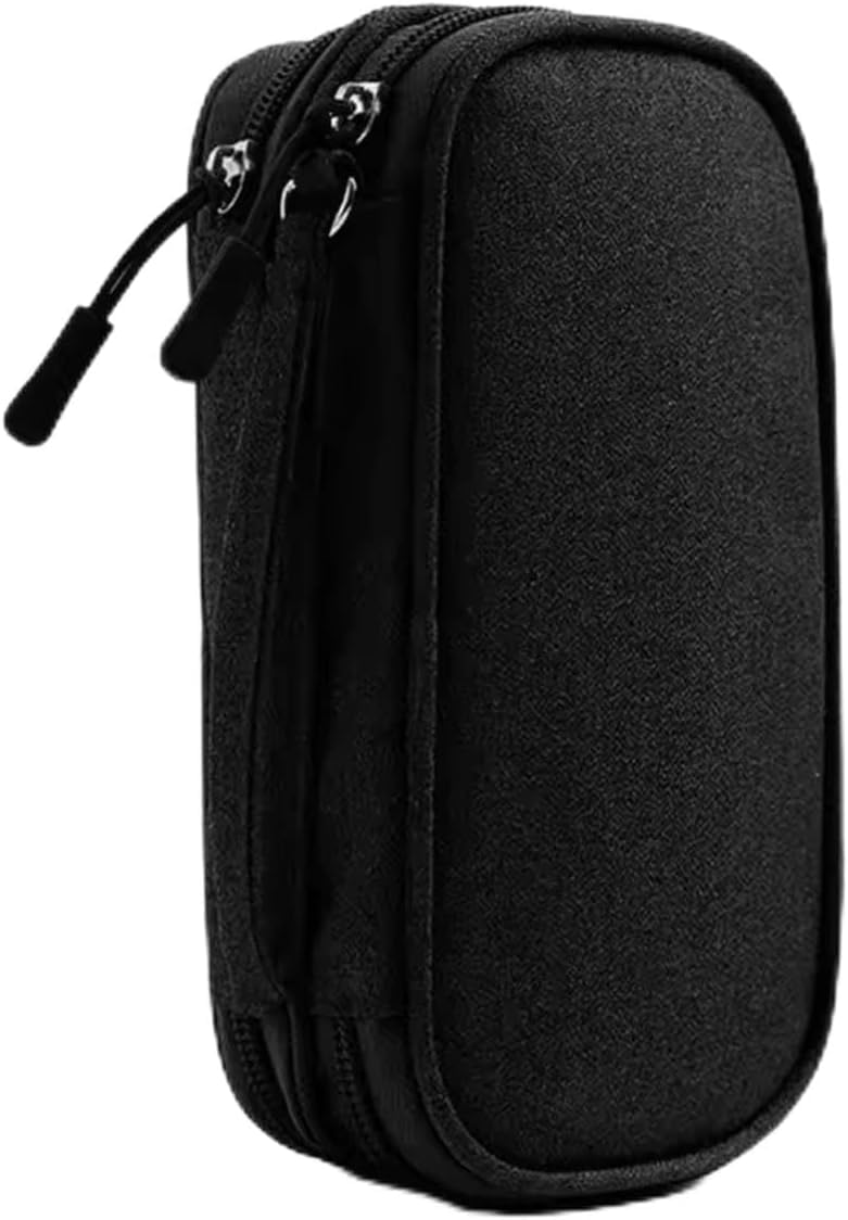 Waterproof Electronics Accessories Bag - Double Layer Cable Organizer for Travel and Daily Use - Storage Case for Chargers Earbuds Power Banks USB Drives and Small Tech Essentials