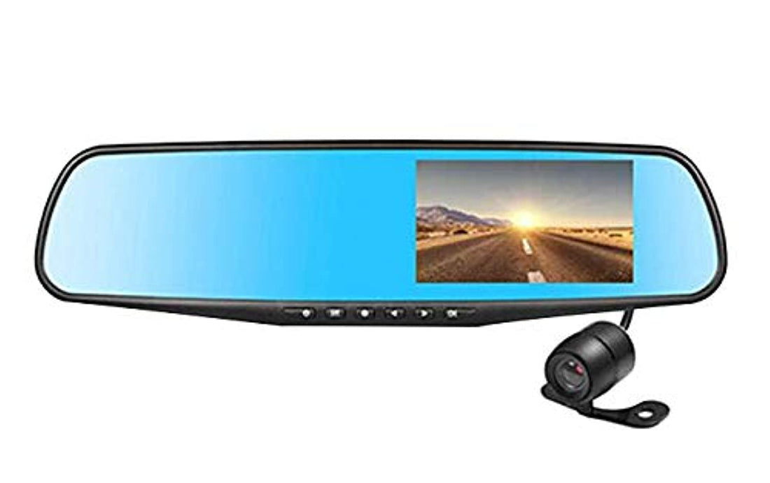 4.3" Car DVR Rearview Mirror with 2 Cameras Dash Cam 1080P Auto Video Registrator Recorder Dual lens Dashcam Blackbox