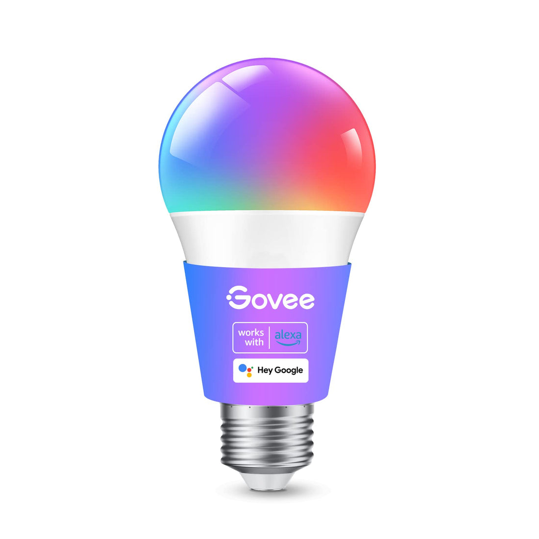 Govee - Color Changing Smart Bulb, Works with Alexa and Google Assistant, 16 Million Colors RGBWW, WiFi & Bluetooth, Music Sync, A19, 800 Lumens, 1 Pack