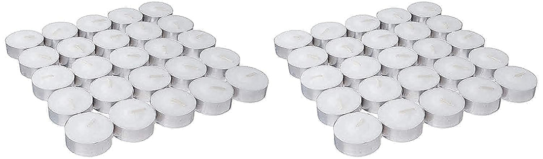 Kanawaty Tea Light Candles, 50 Pieces - White