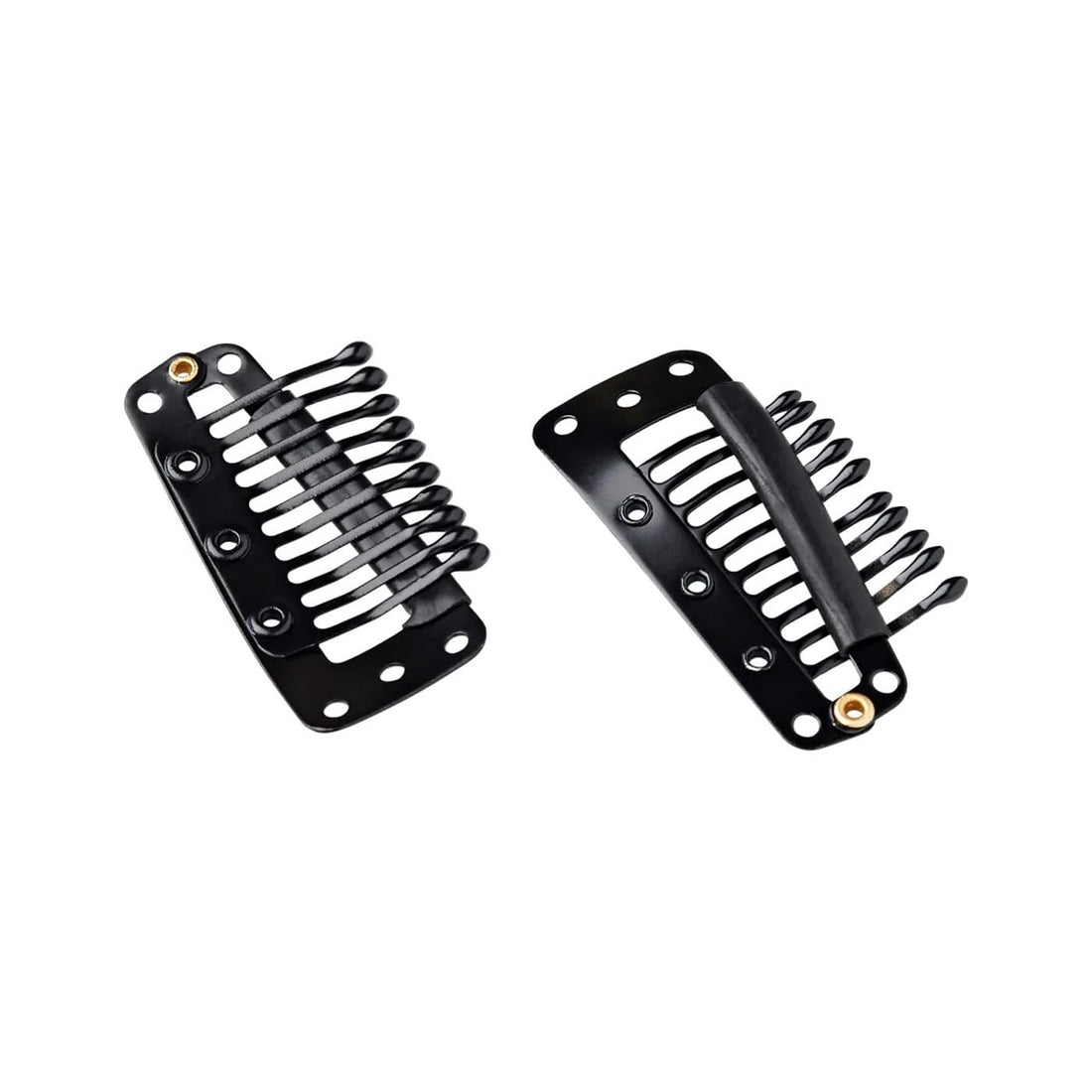 Snap Clips - For Hair Extensions & Wigs, 3.5CM X 2CM, Pack Of 5 Pieces, Professional Hair Extension Snap Clips, Black Metal