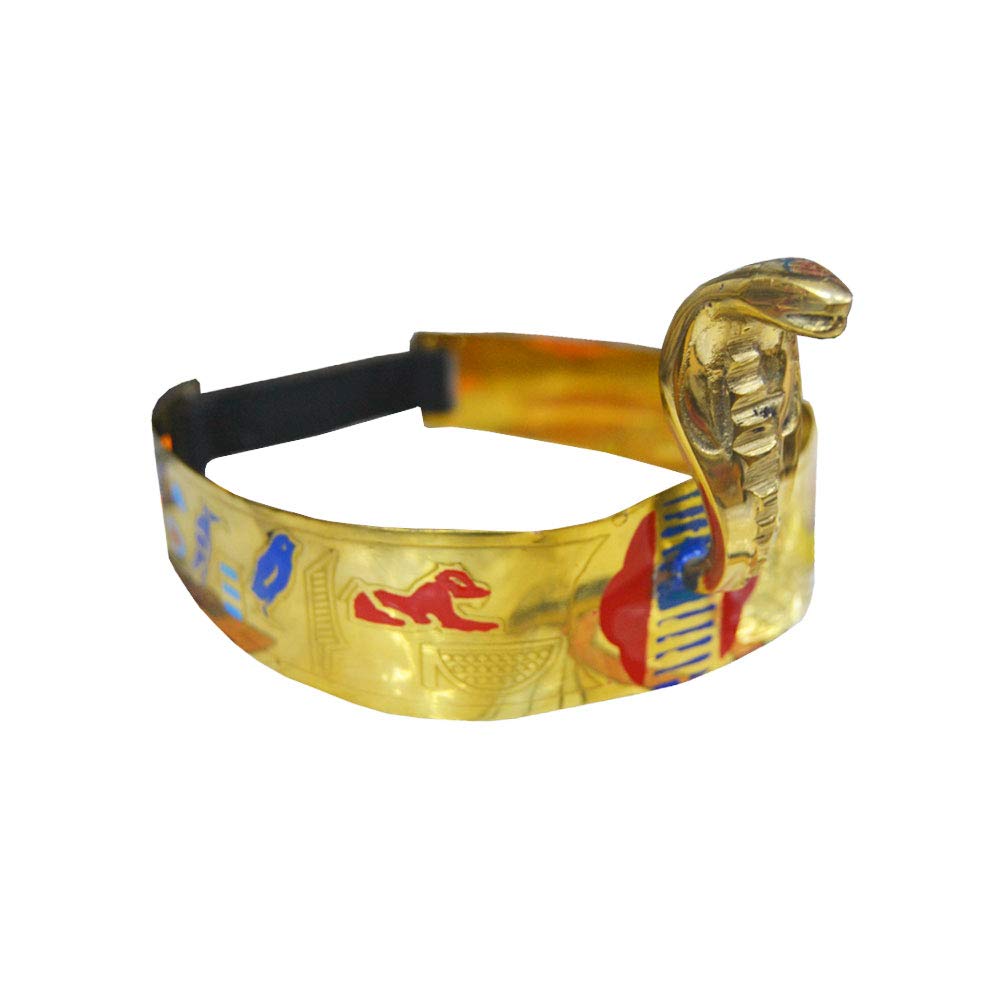 Horus Artesanía de Egipto Ancient Egypt Replica Cleopatra Crown and Bracelet are made of Gold Brass