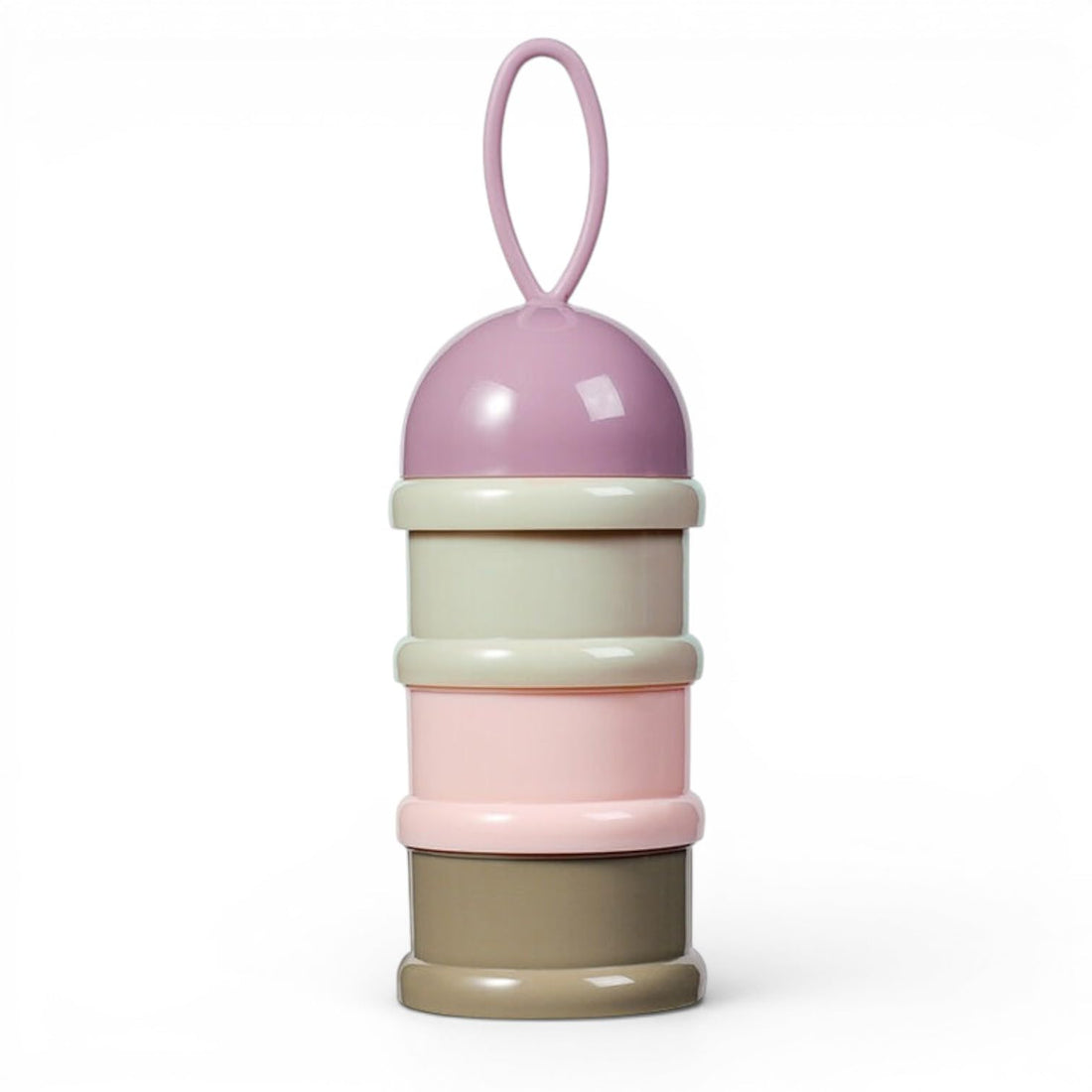 Baby Food Storage Box, Cute Frog 3 Layer Detachable Milk Powder Dry Food Storage Container Airtight Container Multi-Compartment Easy to Take Out Travel (Pink)