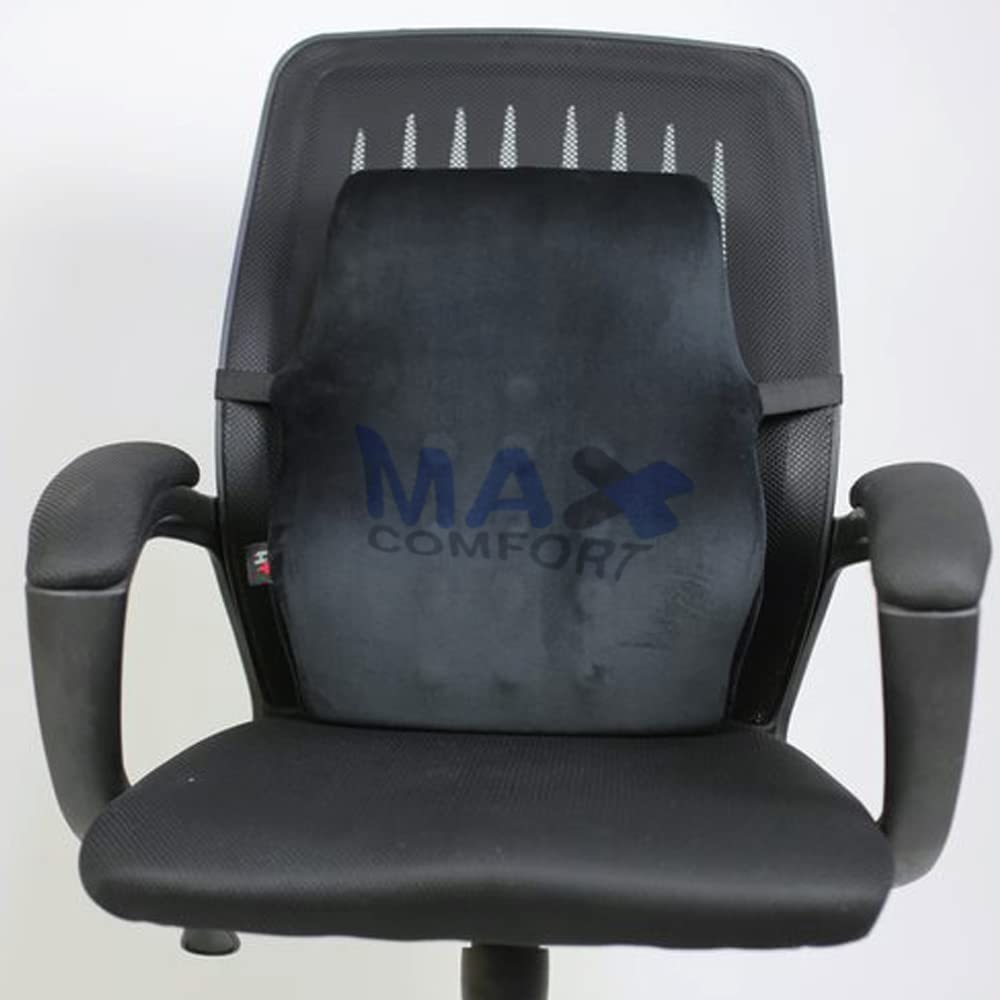 Lumbar Back Support Pillow for Lower Pain Relief for Offices and Cars - Black