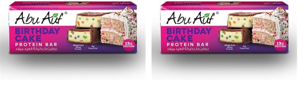 Abu Auf Protein Bar Birthday Cake 50 gm (Pack of 2)