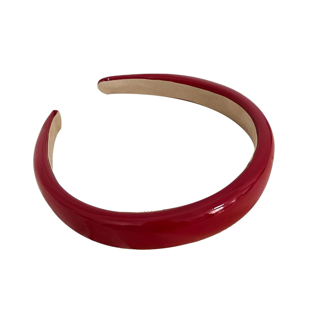 Trendy Headpiece - Fashionable Wide PU Leather Hairband with Non-Slip Grip Adding Sophistication and Confidence to Any Look and Perfect Gift Option for Stylish Women Everywhere (red)