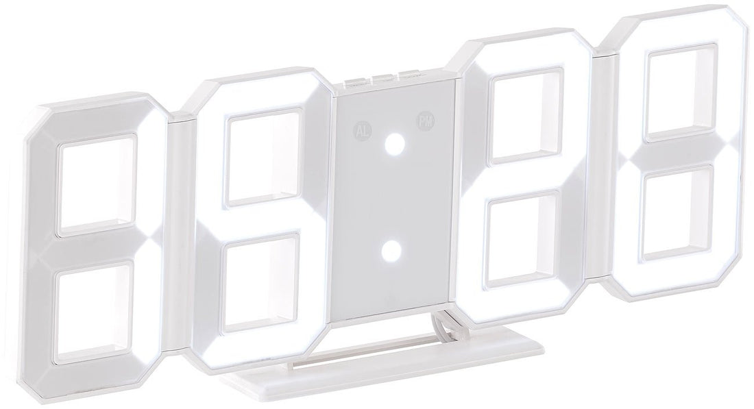Lunartec 3D Design LED Digital Clock with Alarm Clock – Large