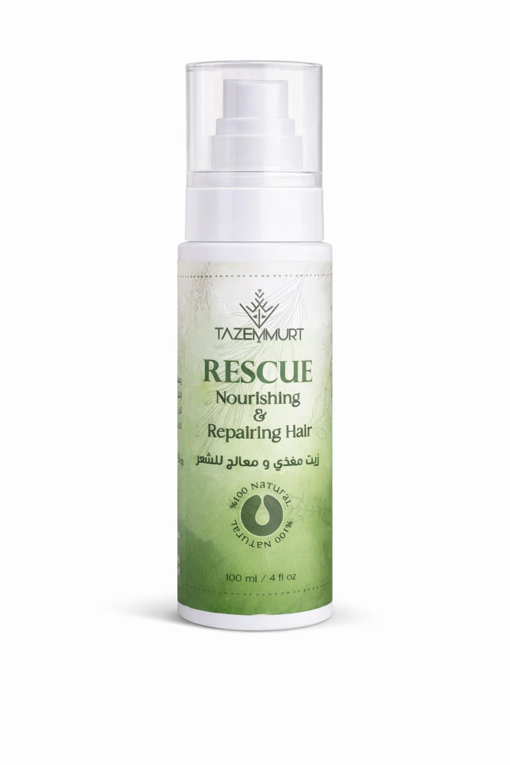 TAZEMMURT Rescue Hair Oil 100ml – Nourishing & Repairing Hair Treatment – Natural Hair Growth Oil – Strengthens & Reduces Frizz – For All Hair Types – Made in Egypt