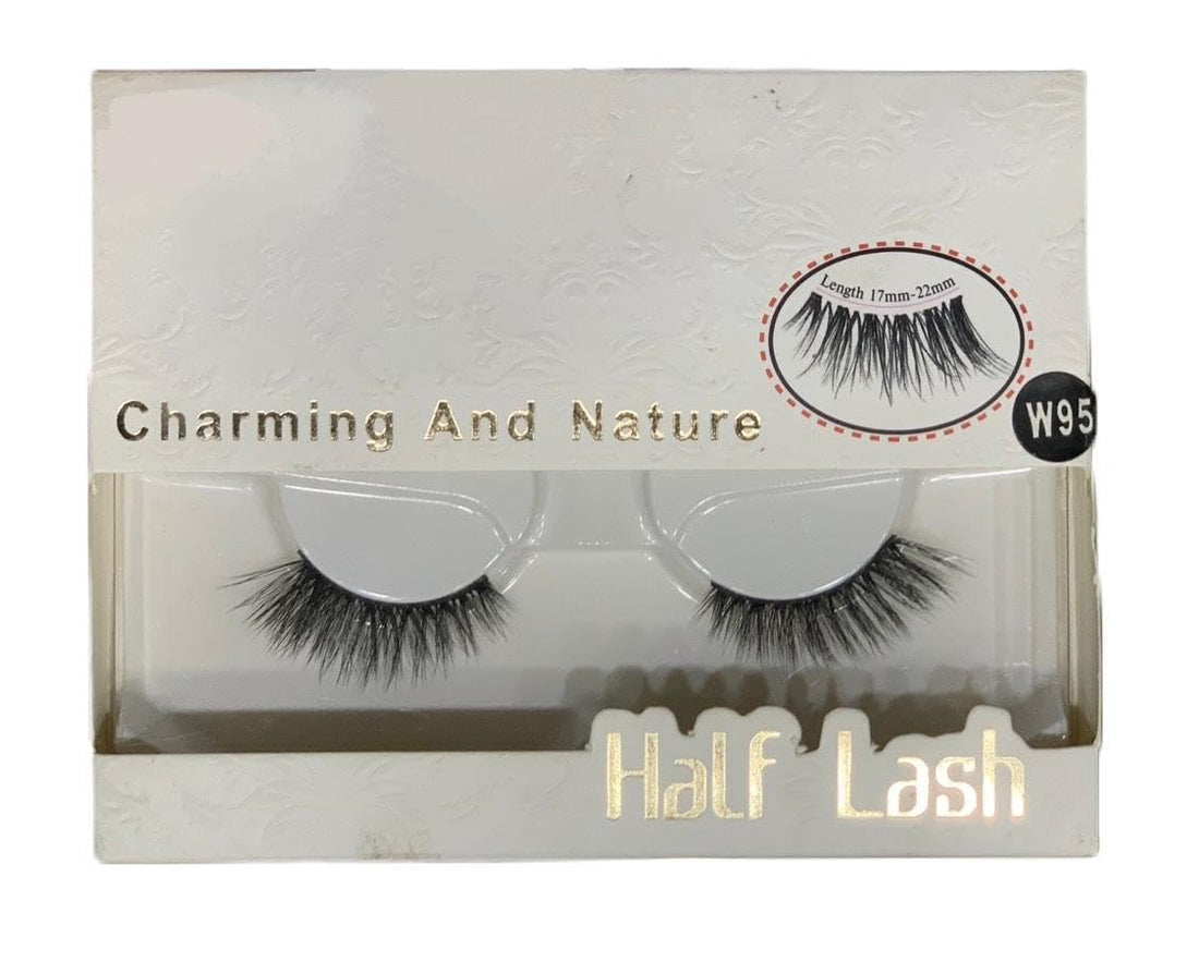 1 PAIRS 6D Faux Mink False Eyelashes | Reusable Lightweight & Natural Looking | Bold Eye Makeup Look |- Bridal & Professional Use- W95