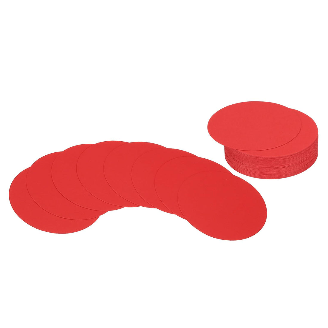 PATIKIL 3inch Circle Card Stock, 50Pcs Round Shape Cutouts Paper Thick Cardstock Coaster for DIY Craft Projects Classroom Bulletin Board Decor, Red