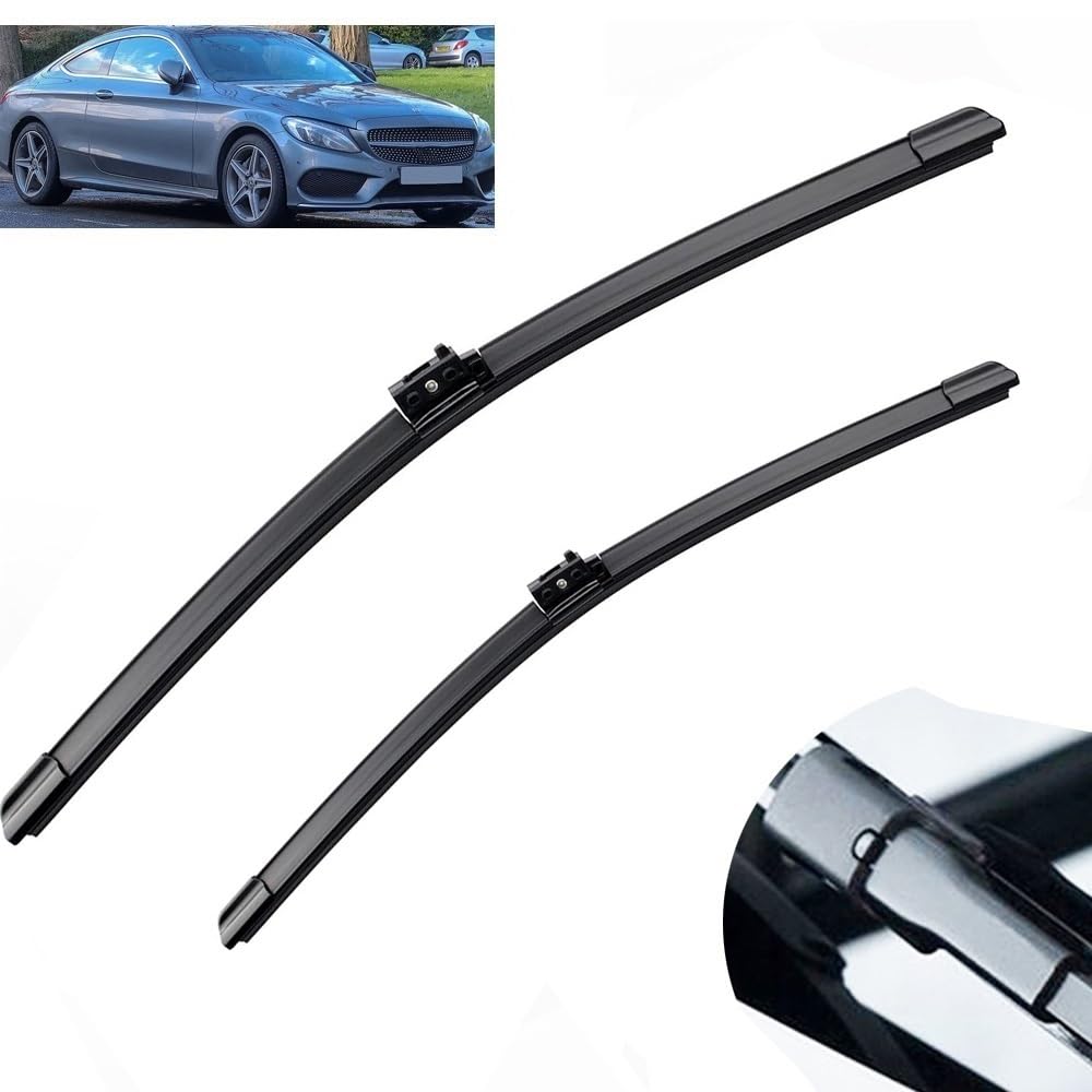 Car Wiper Front Wiper Blades Compatible with Mercedes-Benz C-Class W205 2015-2023 Windshield Windscreen Window Rain Brush 22"+22"