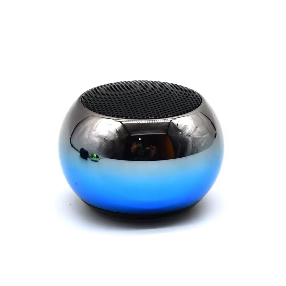 TECHZONE Mini Bluetooth Speaker - Compact Wireless Sound System with Crystal Clear Audio (BabyBlue & Silver)