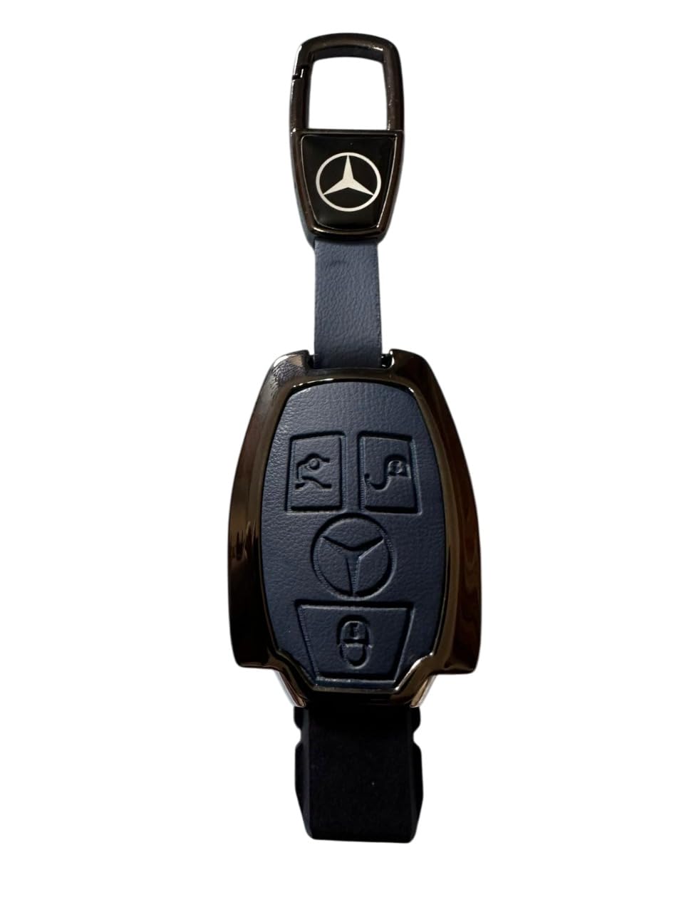 Metal Key Fob Cover Case compatible with mercedes Benz C E S M CLS CLK G-Class Keyless Entry Remote Key Fob Case Shell Protector for C E S M CLS CLK G-Class - W204 metal