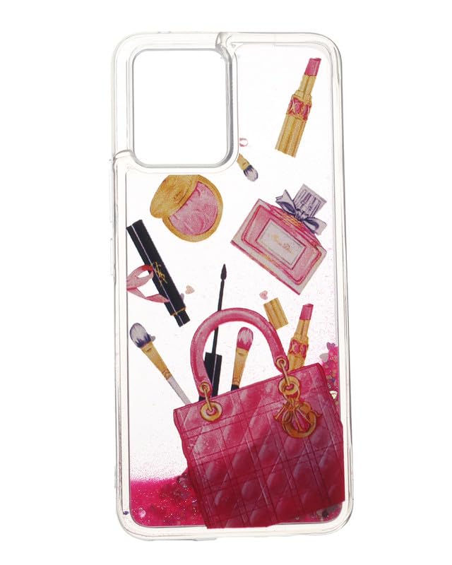 Glitter Plastic Back Cover For Realme 8 Pro, Pink S-32-1RME8Pro