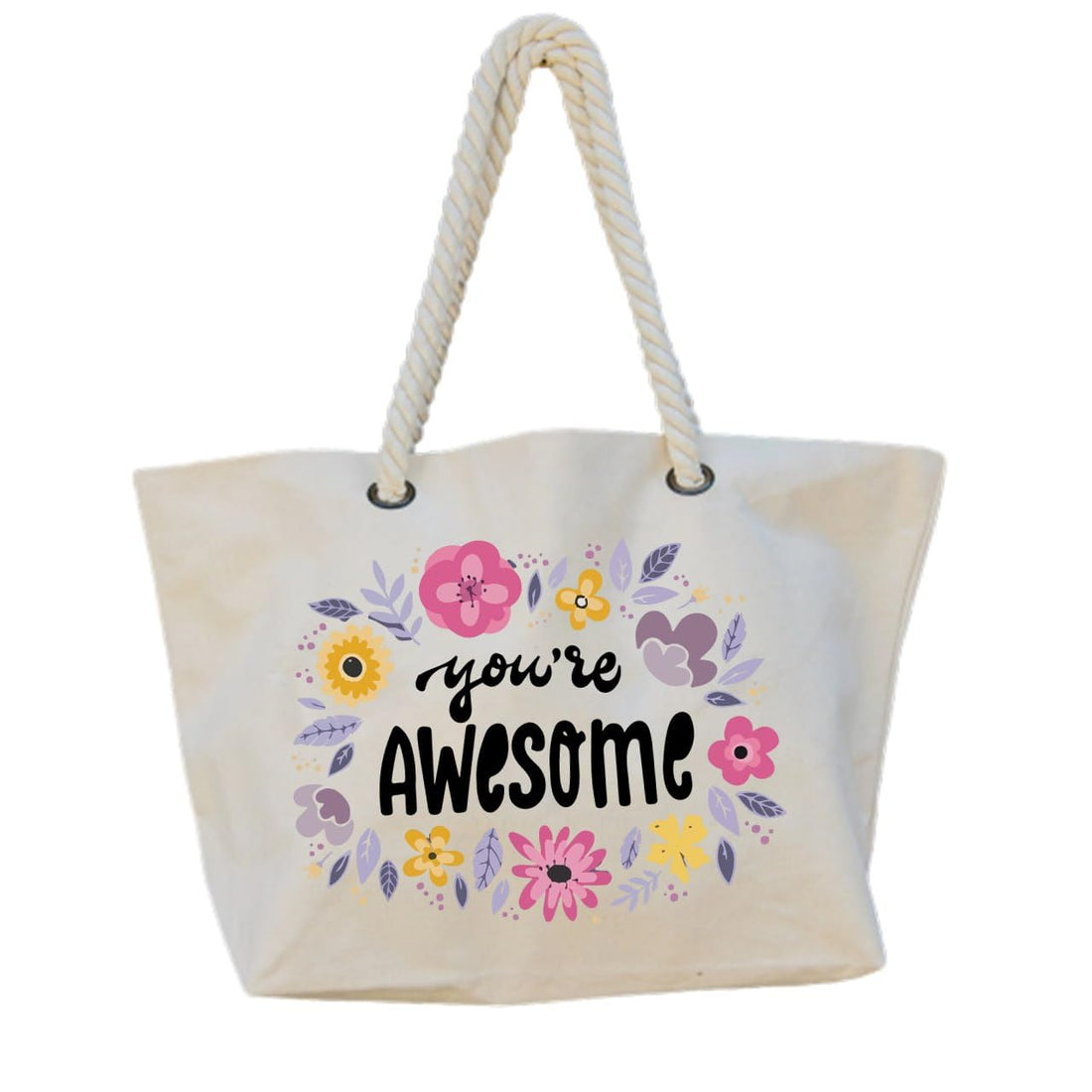 Women's Beach Bag, Multi purpose tote bag, Summer gift, Sea bag, 47 cm *37 cm, One sided printing, you are awesome, We print your gift