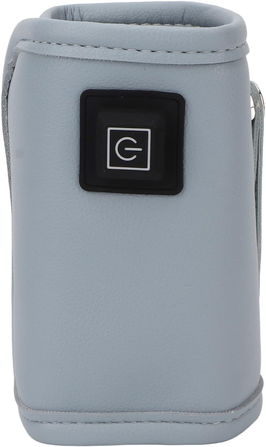Portable USB Baby Bottle Warmer with Temperature Control – Fast Heating Insulated Bottle Cover, Fits Most Bottles, Travel Friendly, Safe Overheat Protection, USB-C Powered