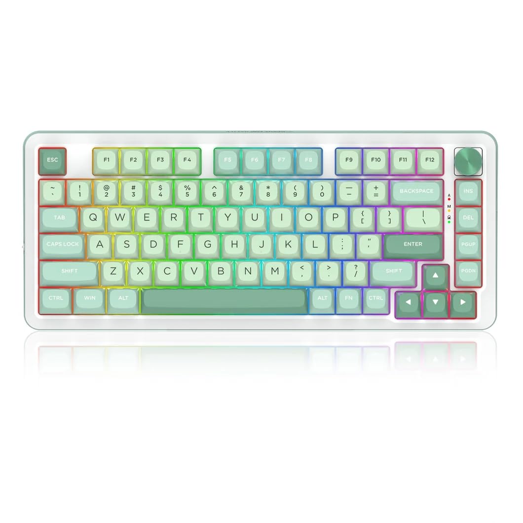 Redragon K681MG Cyrus Pro RGB Dual Mode Wireless 2.4G, Bluetooth & Wired 75% Gasket Hot-Swappable Mechanical Keyboard With Knob