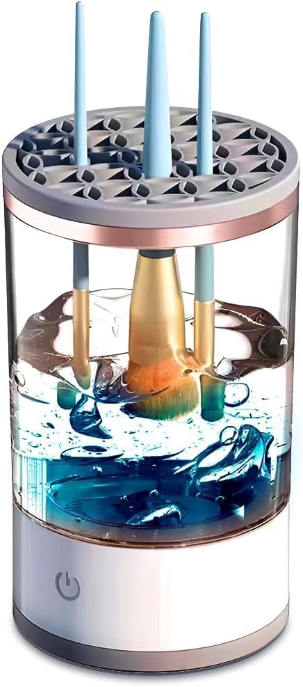 Automatic Makeup Brush Cleaner Machine with USB Cable, Electric Rotating Makeup Brush Cleaner Deep Cleaning Machine for All Sizes Makeup Brushes for Women