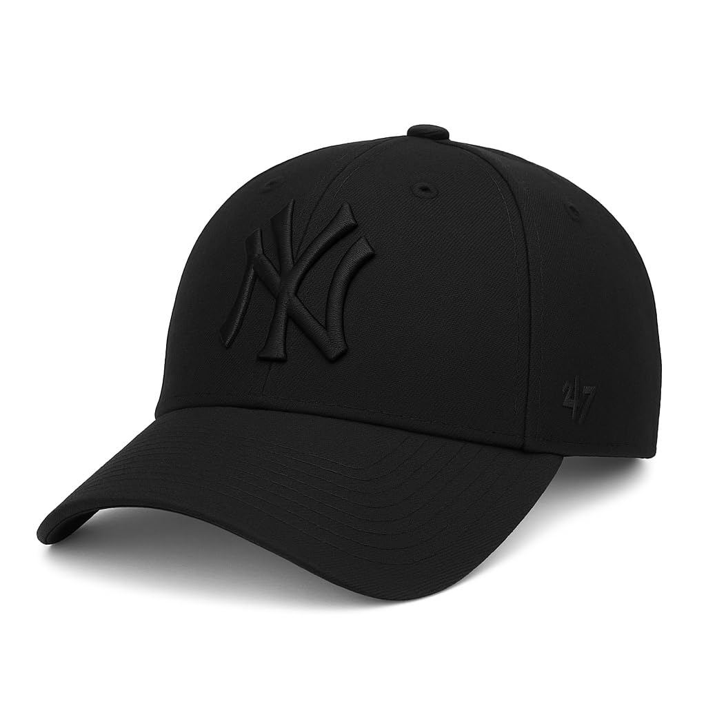 NY Embroidery Cap Unisex Washable Stylish Comfortable Lightweight Polyester Material (Black)