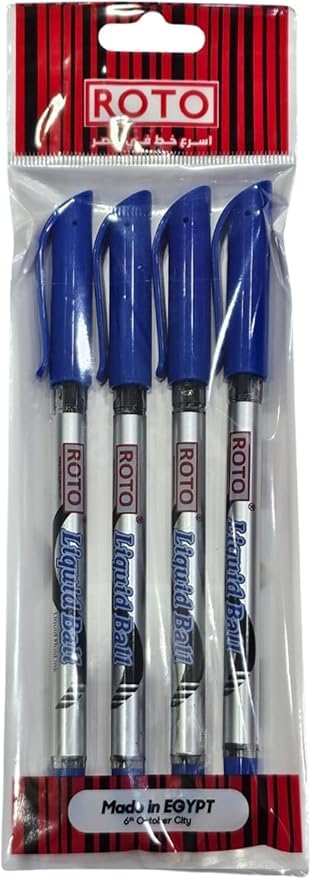 Roto Ballpoint Pen 0.7mm Blue (Pack of 4)