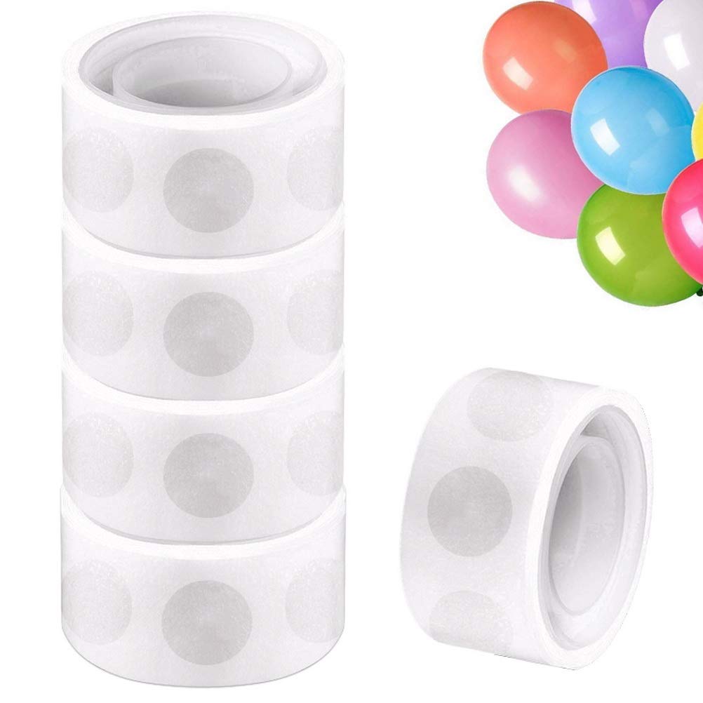 kuou 500 Pieces Balloon Glue Dots, Double Sided Adhesive Point Tape Removable Balloon Sticky Dots Tape for Craft Christmas Wedding Birthday Decoration