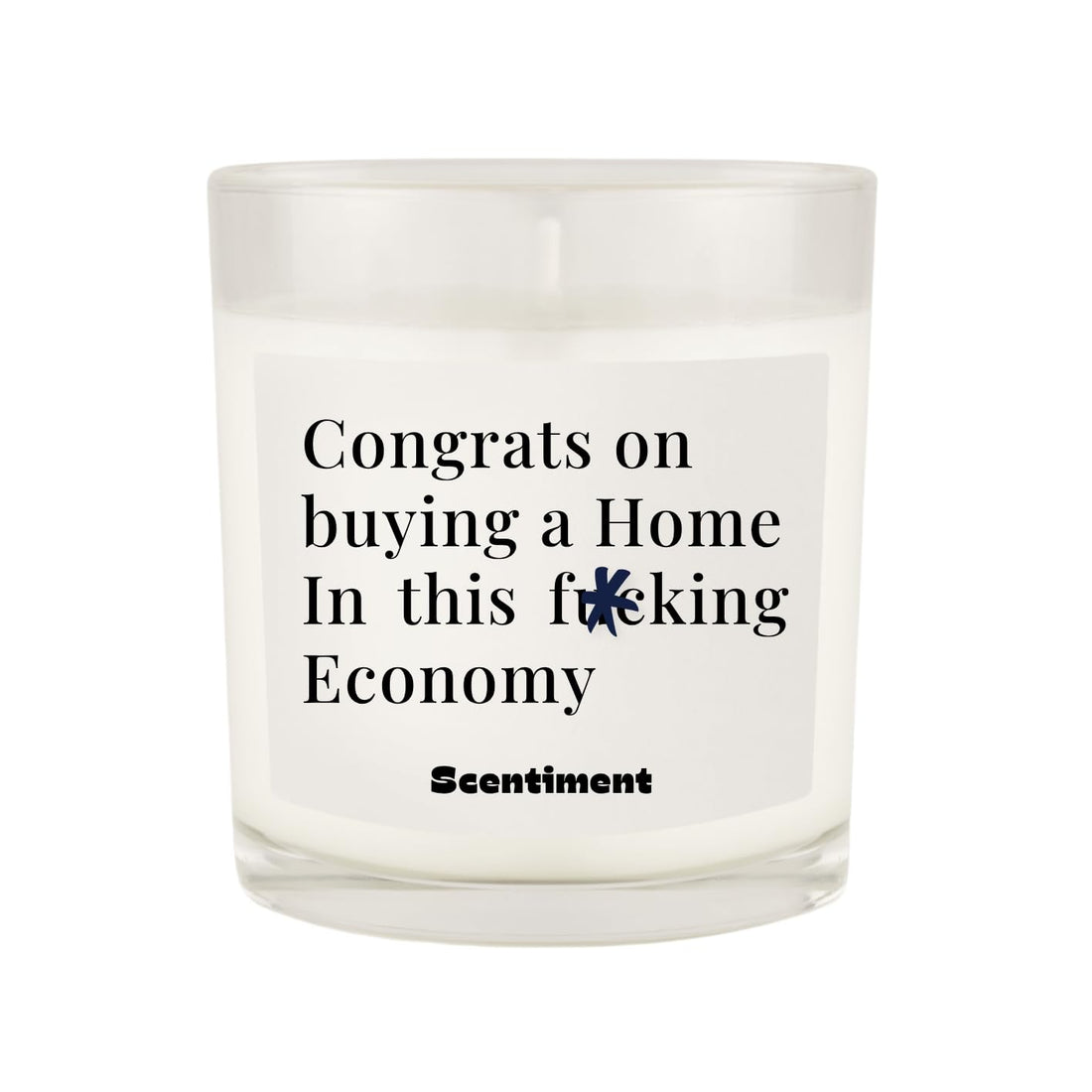 Scentiment Scented Candle – Premium Soy Coconut Beeswax Blend | Hand-Poured Jar Candle with Long Burn Time | Gift for Home, Bedroom & Living Room (Congrats on Buying a Home)