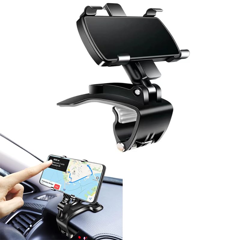 KaberTrade 360 Degree Rotation Car Dashboard Phone Clip Holder with Number Stickers for Mobile Phones (id:4042) - KaberTrade