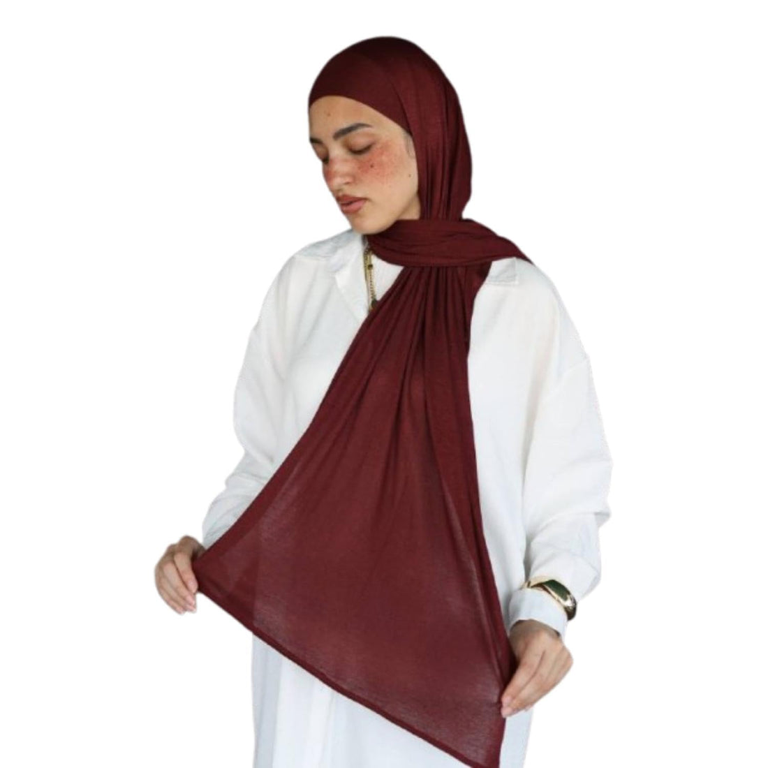 2 in 1 Hijab Gel with Bandana – Hijab Veil with Separate Bandana Easy and Quick to Wear – Practical and Stylish Scarf for Daily and Outdoor Use (200x60cm)