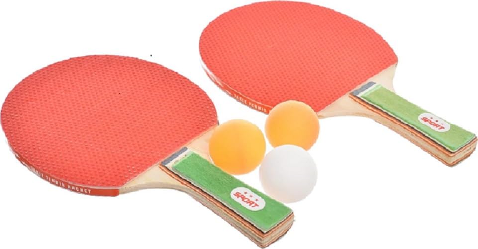 M-Store Tennis Racket Set of 2 Rackets With 3 Balls - Multi Color