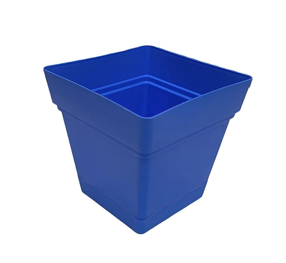 Square Plant Pot 18 cm (4 pieces) (Blue)