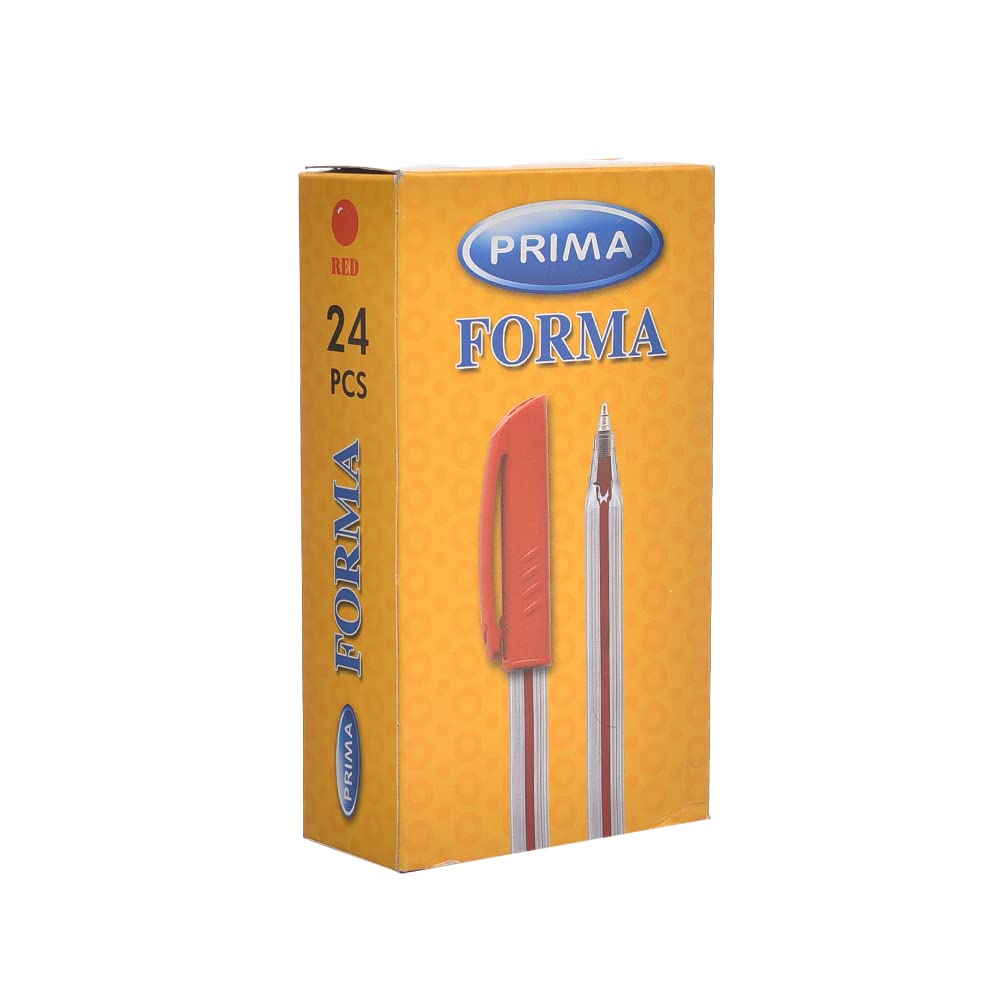 Prima forma ballpoint pen, fine, red - pack of 24