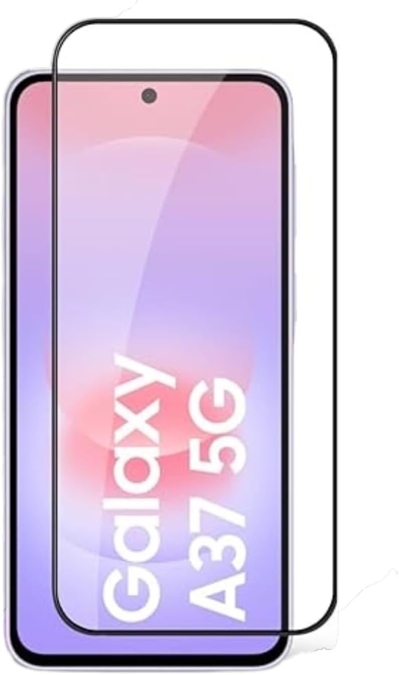 Tempered Glass Screen Protector for Samsung Galaxy A37 - HD Clarity 9H Hardness, Dustproof, Anti-Scratch, Bubble Free, Anti-Scratch, Easy Installation (Support Fingerprint Unlock)