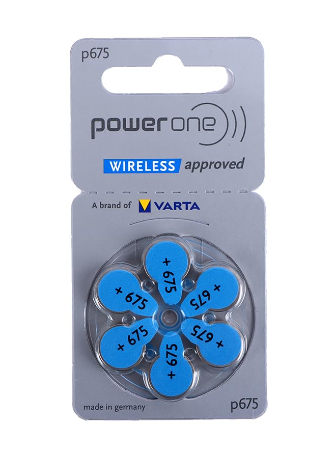 Power One Hearing Aid Batteries, 1.45V - Set of 6 VARTA, p675