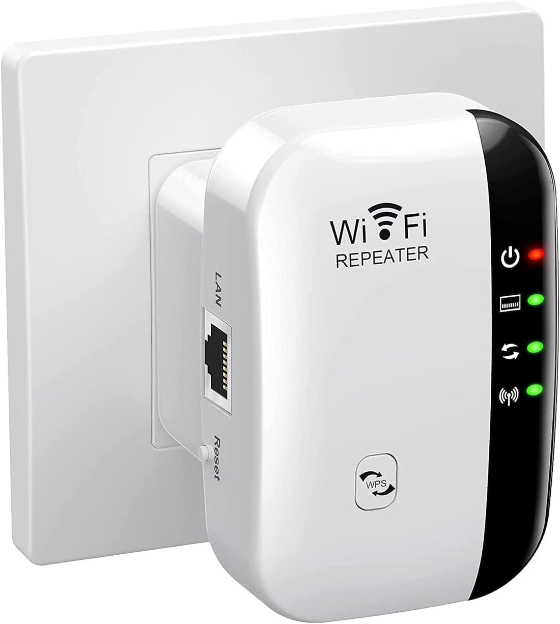 300Mbps WiFi Extender & Signal Booster – Covers Up to 3000 Sq.ft, Supports 45 Devices, Ethernet Port, Quick Setup Wireless Repeater