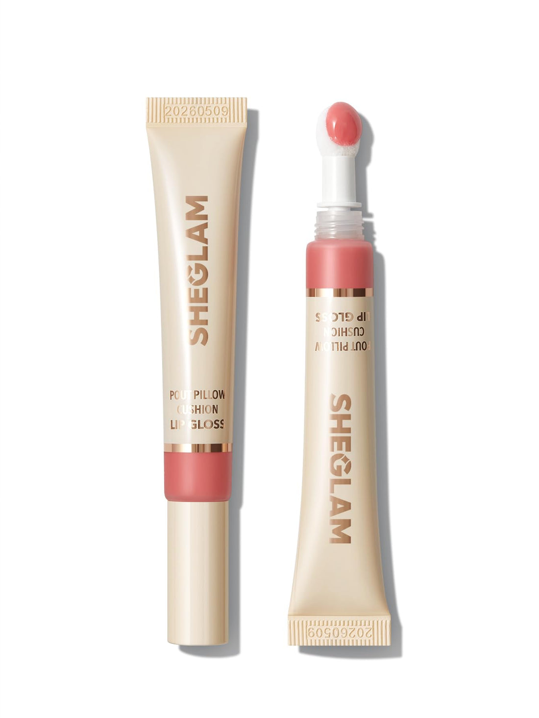 SHEGLAM Pout Pillow Cushion Lip GlossMoisturizing Liquid Lipstick High Shine Finish Sponge Tip Applicator Non-Sticky Lip Glaze Pink Rosa-Sweet Dreamz