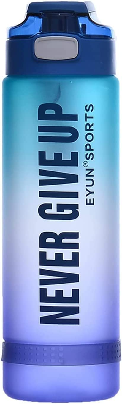 Eyun Never Give Up-Sports Water Bottle, 1000ml (Blue/Purple)