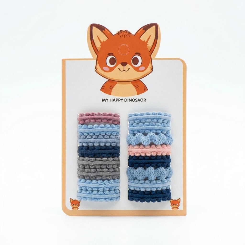 Catch Up Kids Mini Elastic Hair Ties Set for Girls – Cute Animal Shape Hair Bands Card, Small Soft Stretch Ponytail Holders, Lightweight Daily Hair Accessories for Children