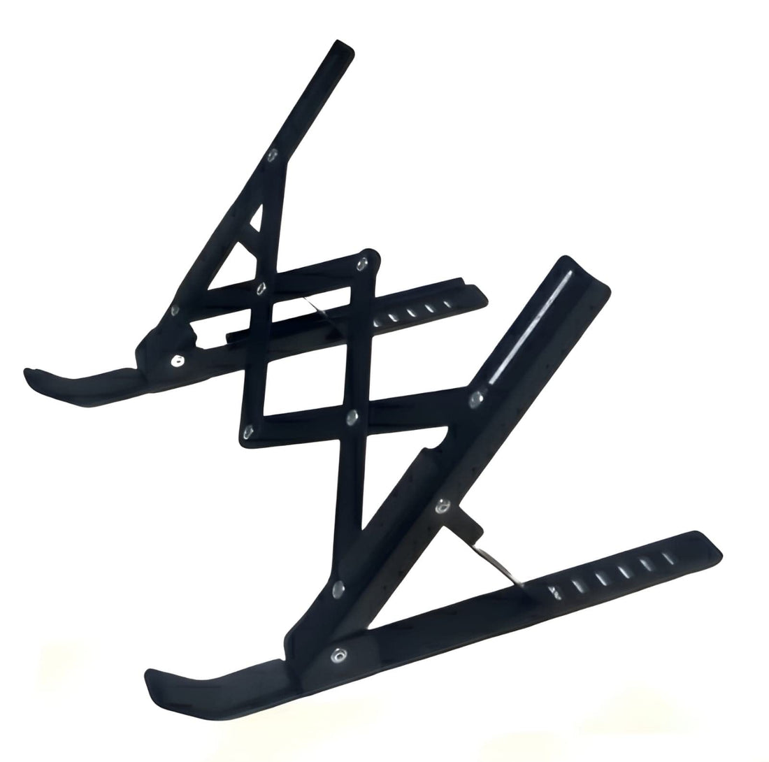 Adjustable, Portable Metal Laptop Riser Holder for MacBook Air, MacBook Pro, HP, Dell, Lenovo More (18cm) (Black)