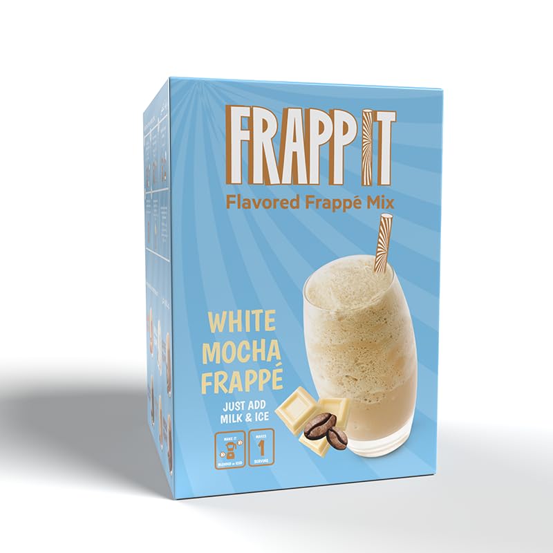 Frapp'it White Mocha Frappe Flavored Mix, Just Add Milk - packet 6 sachet