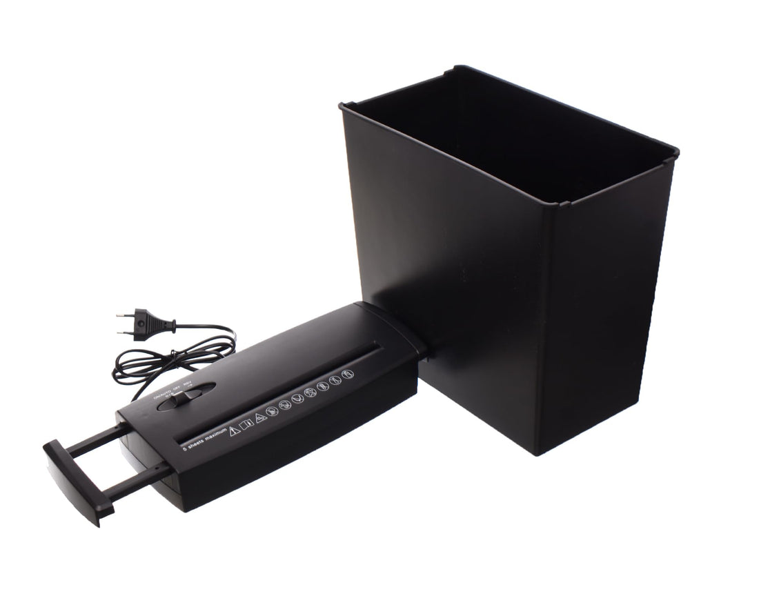 Elmaayergy S606B PS-1 Paper Shredder MachineA4, With 5 Papers Capacity, Premium Materials Ensure Durability And Professional Finish - Black