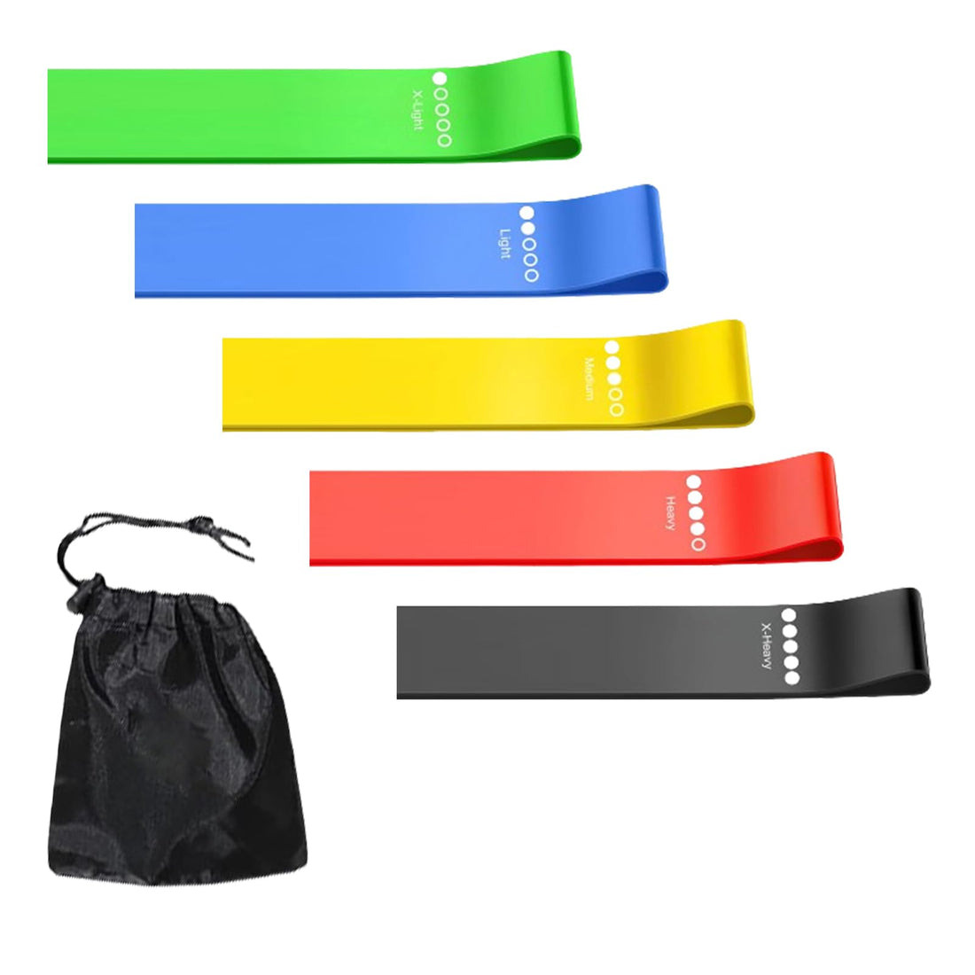 Resistance band,Portable resistance bands for workout,Natural latex material,Heavy duty,5 different resistance levels,For Strength Training & Fitness Workouts, Pilates, Yoga Physical Therapy Fitness